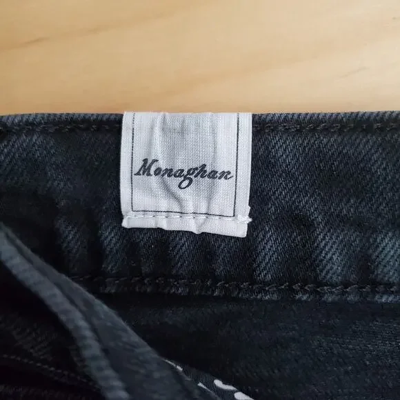 Frank & Eileen Monaghan Italian Vintage Denim Crop Jeans Black High Rise Size 28 - Picture 8 of 10